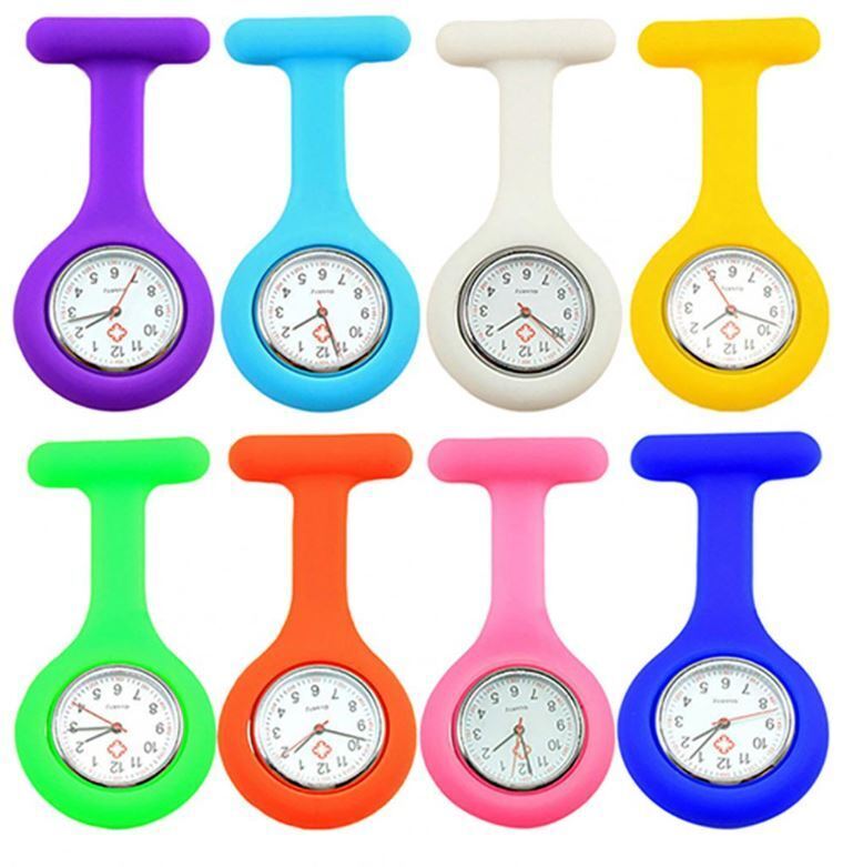 Silicone Nurse Watch Brooch Tunic Fob Nursing Nurses Pocket Pendant Watch