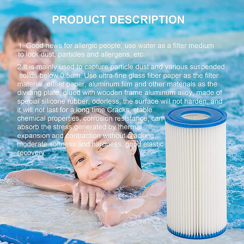 4Pcs Intex Pool Filter Cartridge Replacement Cleaner Swimming Pool Pump