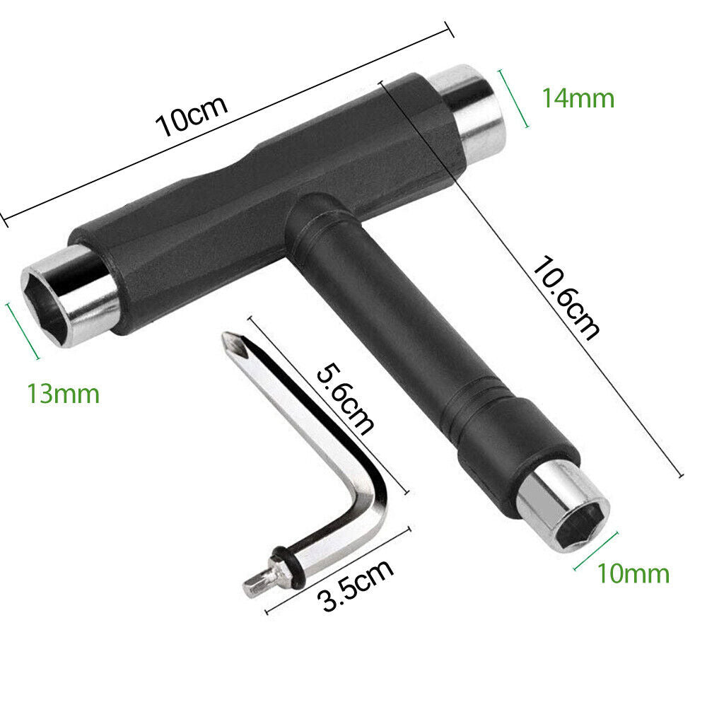 Roller Skate T-Type Longboard Screwdriver Spanner Tool Mini Skateboard Wrench