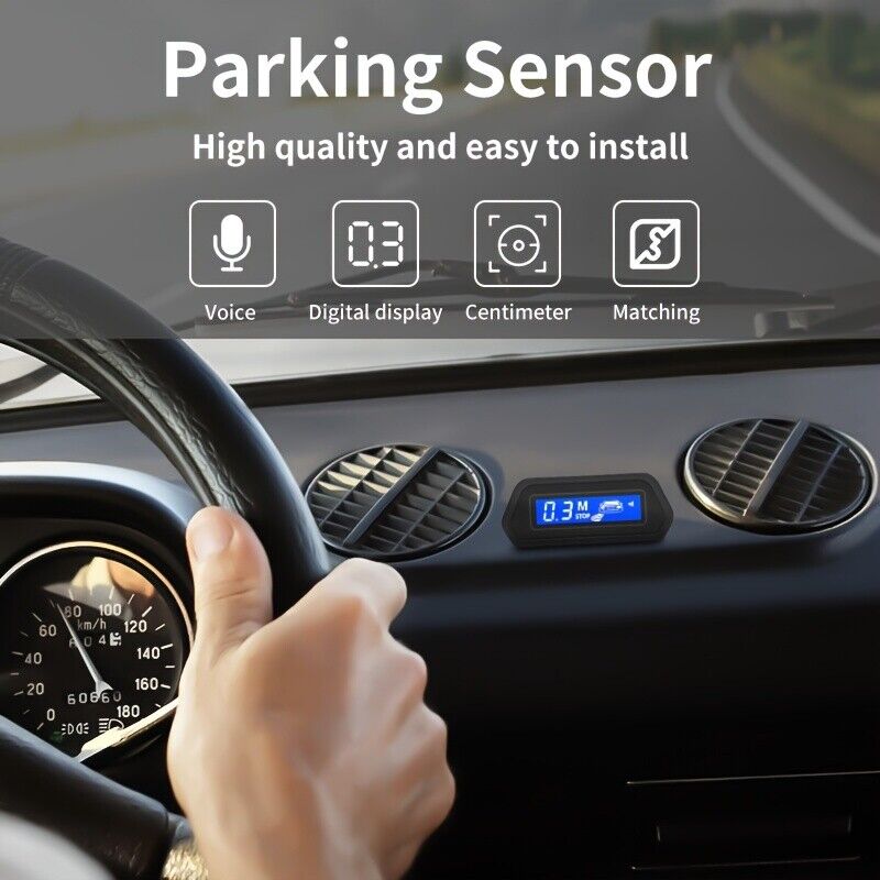 LED Reverse Sensor Backup Radar Display 4 Parking Car Parking Sensors System Kit