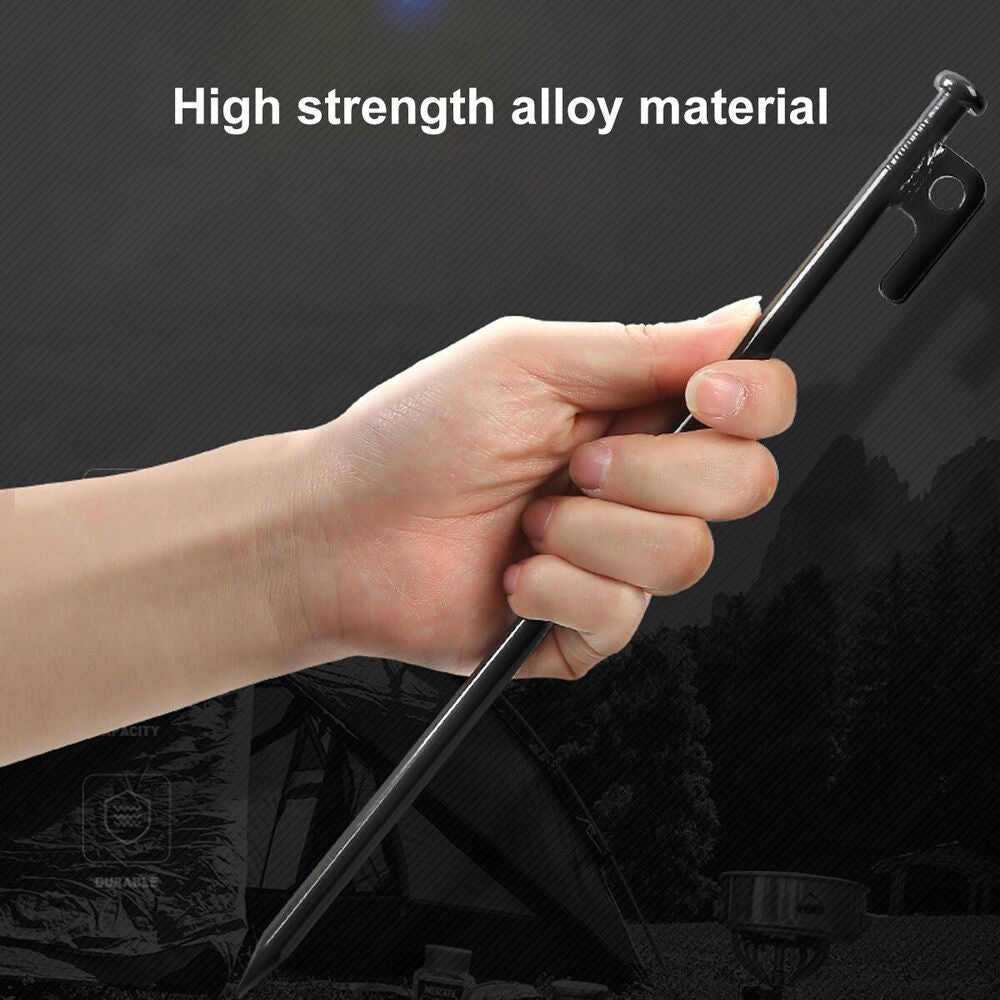 Heavy Duty Tent Pegs Steel Camping Hiking Outdoor Ground Stakes Metal Nail