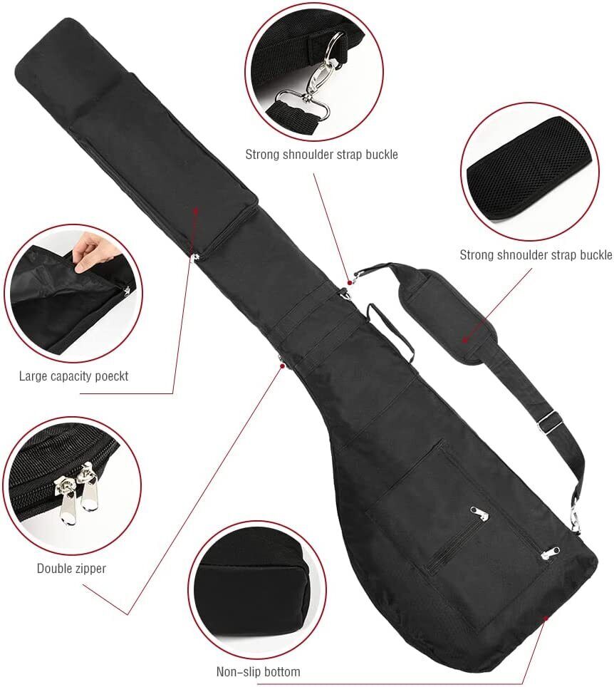 Portable Golf Club Carrier Bag with Multi-Pocket Folding Golf Aviation Bag