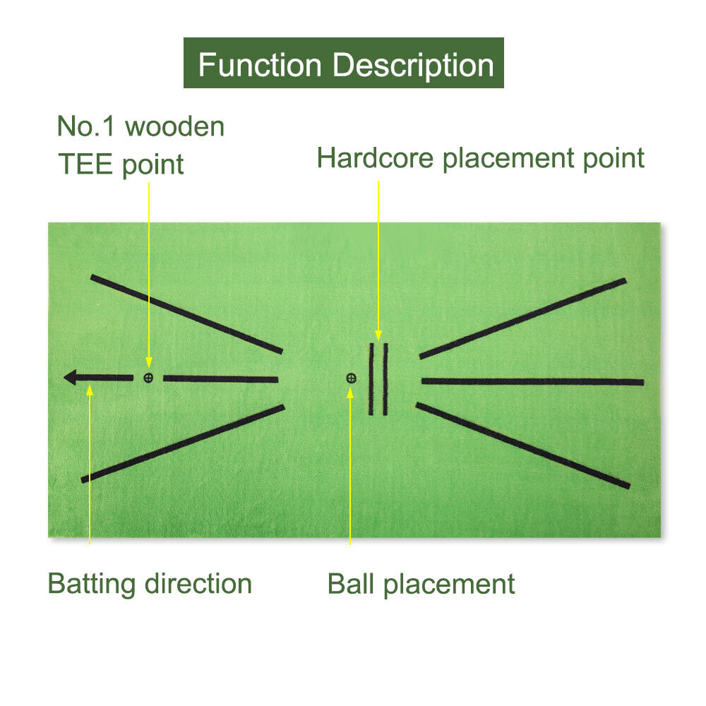 Golf Training Mat for Practice Swing Detection Batting Aid Game Trainer 30 x 60cm