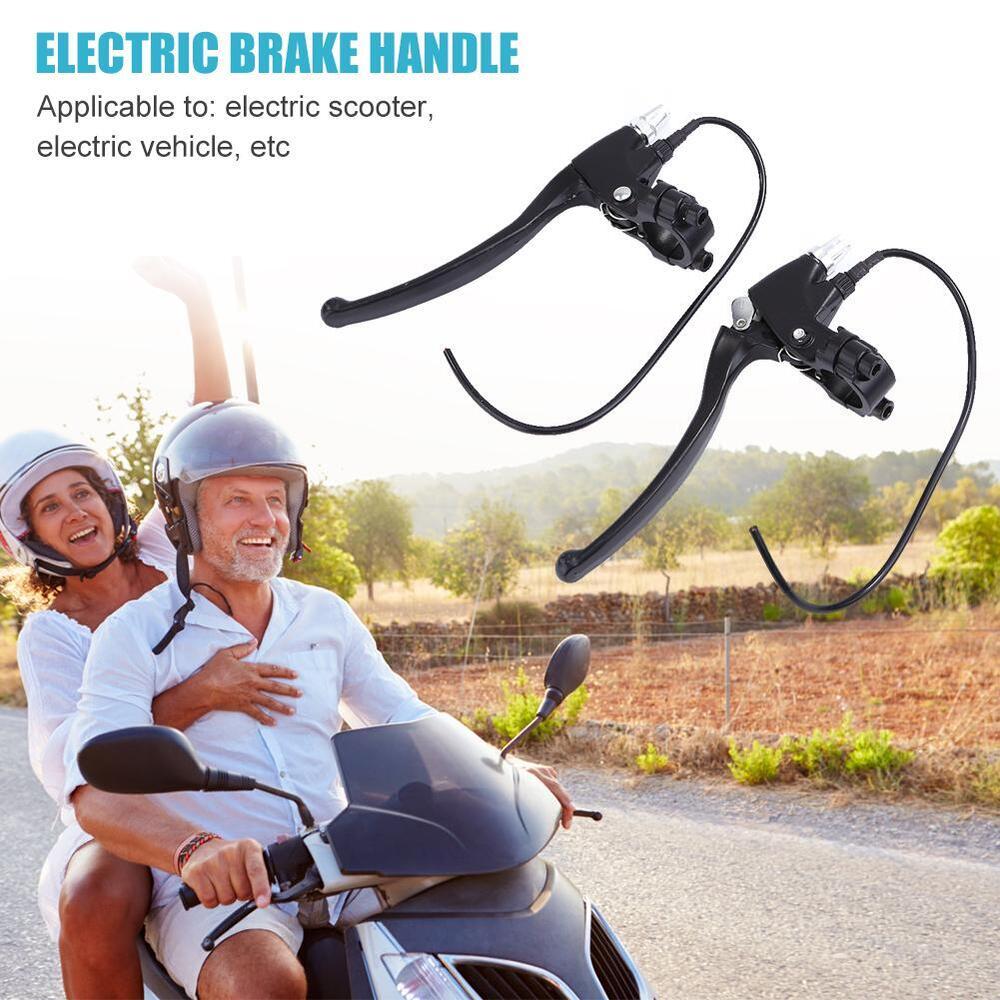 Front Rear Electric Bike Scooter Brakes Handles Black Durable for Outdoor Rid