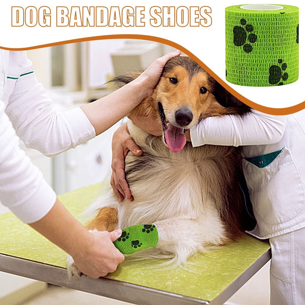 5x Pet Horse Dog Cat Wound Vet Cohesive Bandage Self Adherent Wrap Tape