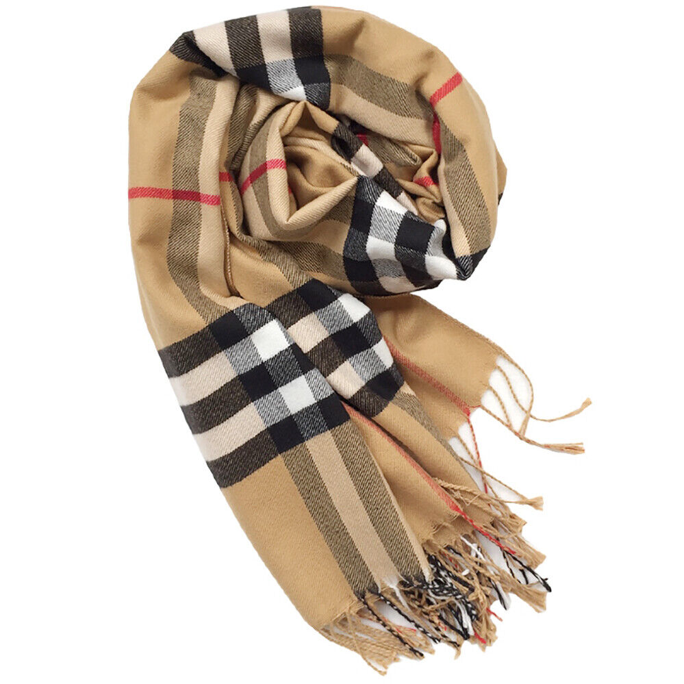 Tartan Scarf Checked Long Warm Plaid Scarf Men Ladies Shawl Wrap Stole Stripe