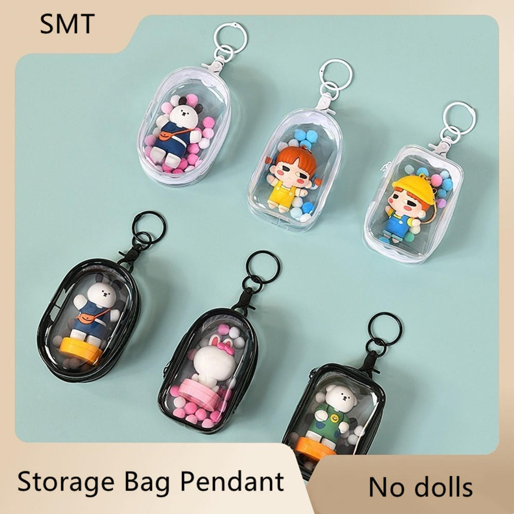 Mini Doll Storage Bag Dustproof Mini Figure Storage Case Tiny Doll Pouch PVC