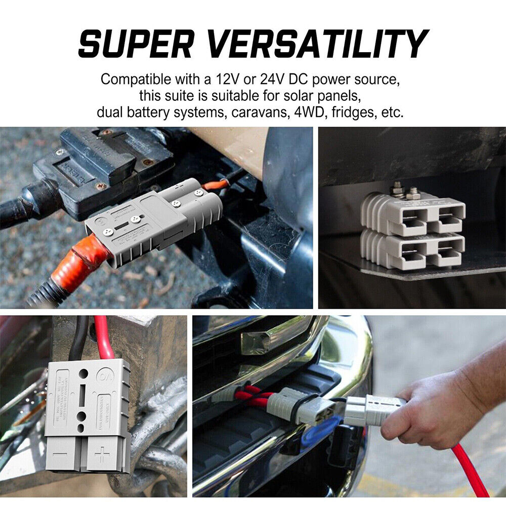 10PCS Anderson Style Plug 12V 50 AMP 6AWG Caravan Connectors Solar Power Tool DC