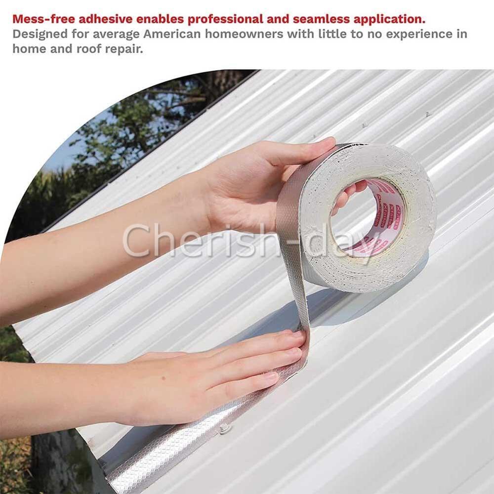 10m Aluminum Foil Tape Seal Butyl Rubber Adhesive Tape Waterproof Roof Repair