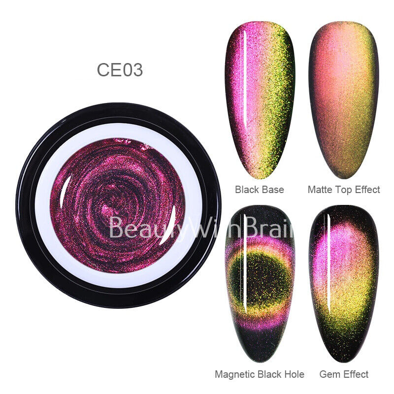 2pcs BORN PRETTY 9D Magnetic Cat Eye Gel Polish Soak Off UV Gel Nail Art Varnish