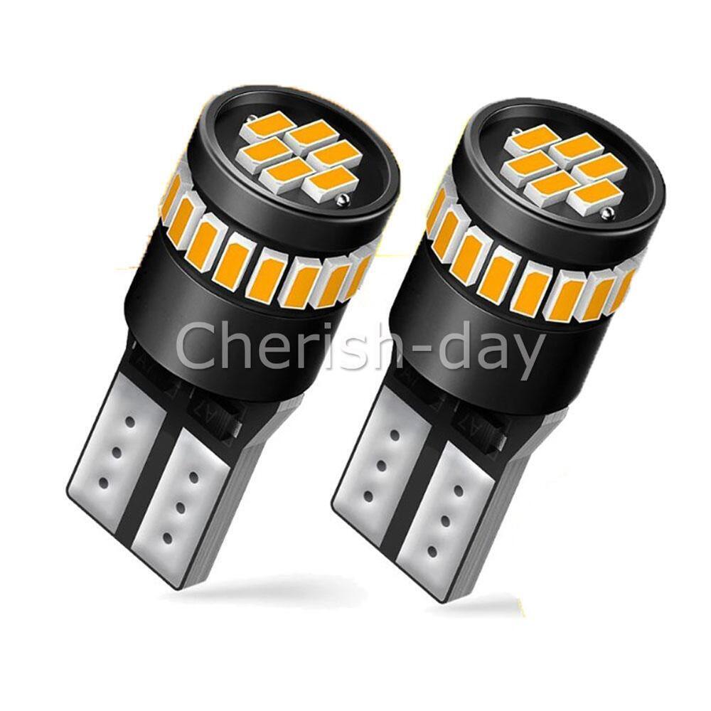 2X T10 W5W LED Bulbs Amber/Orange Turn Globes Side Wedge Bulb Indicator Signal Z