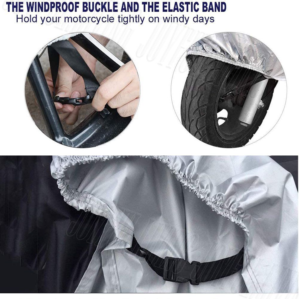 Waterproof Outdoor Motorcycle Motorbike Cruiser Scooter Motor Bike Cover Storage