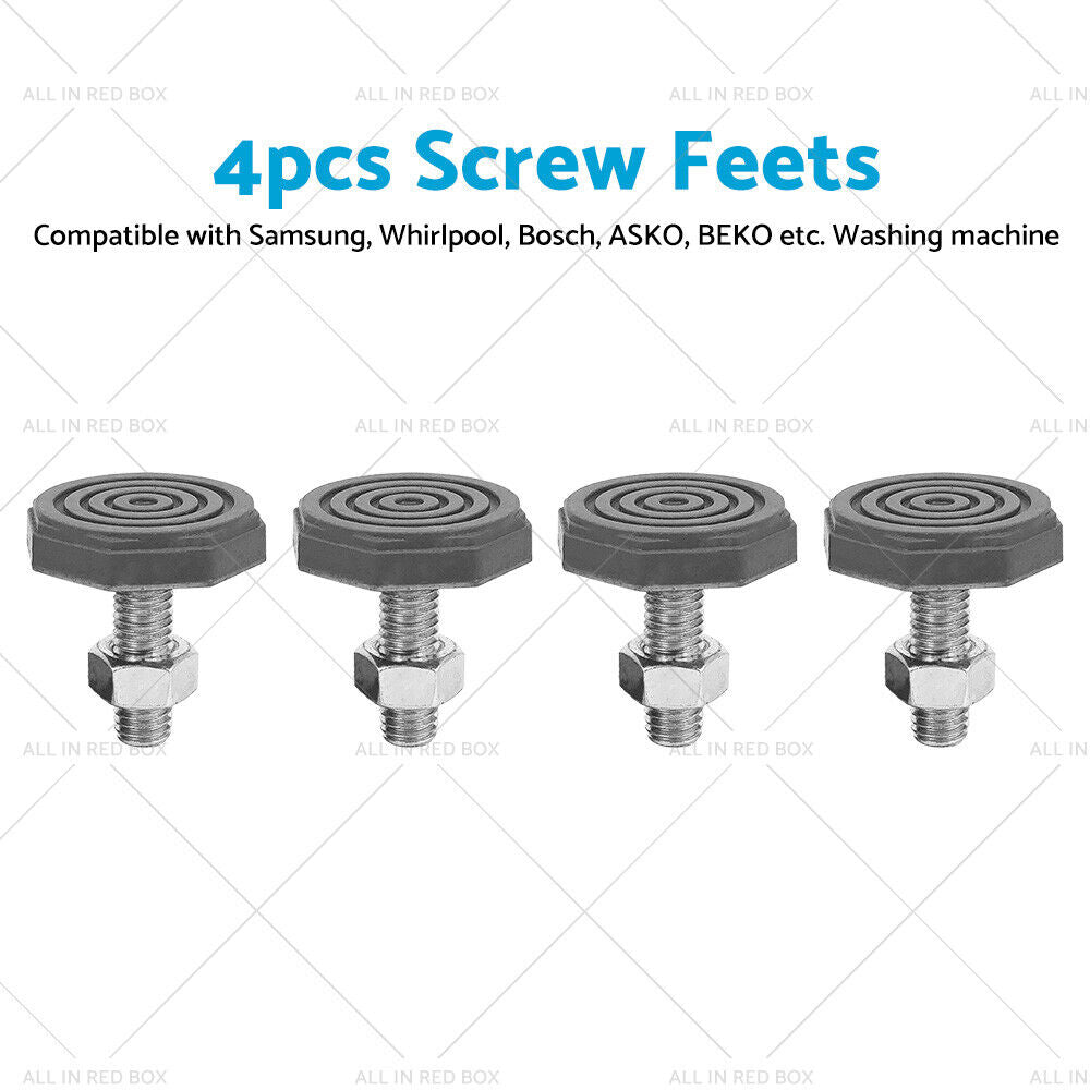 4 Universal Front Loader Washing Machine Screw Feet Leg M10 Suitable for Samsung