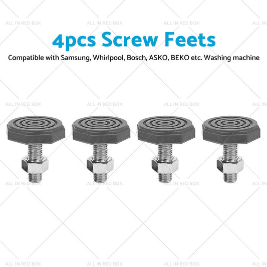 4 Universal Front Loader Washing Machine Screw Feet Leg M10 Suitable for Samsung