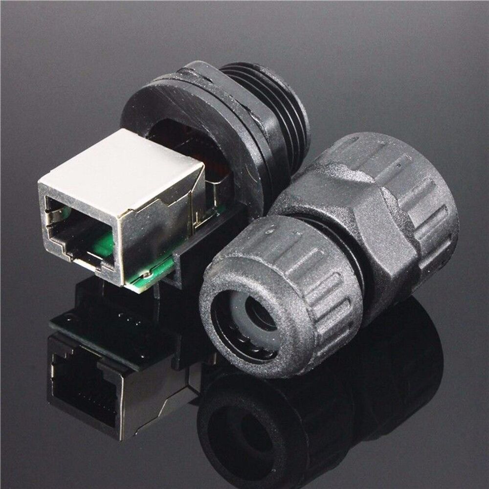 Waterproof RJ45 Ethernet Network AP Plug Jack Socket Connector Wire Cable IP68