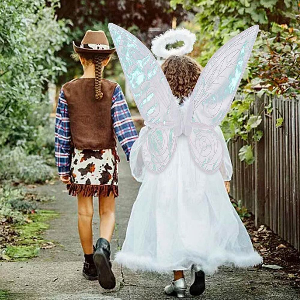 Women Girls Large Butterfly Fairy Wings Costume Sparkle Princess Angel Wing Gift