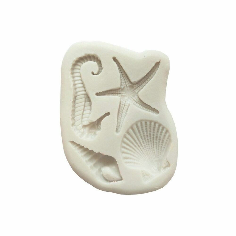 Sea Horse Conch Silicone Fondant Cake Sugarcraft Mould Chocolate Baking Mold DIY