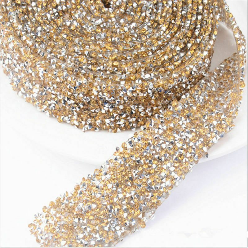 Iron On Applique Wedding Bridal Dress Rhinestone Beaded Trim Embellishment Decor