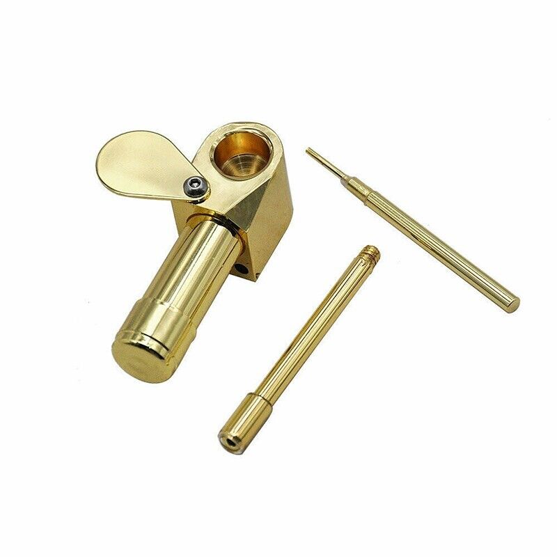 Solid Brass Tobacco Smoking Pipe Brass Chamber Bowl Hand Proto Pipes