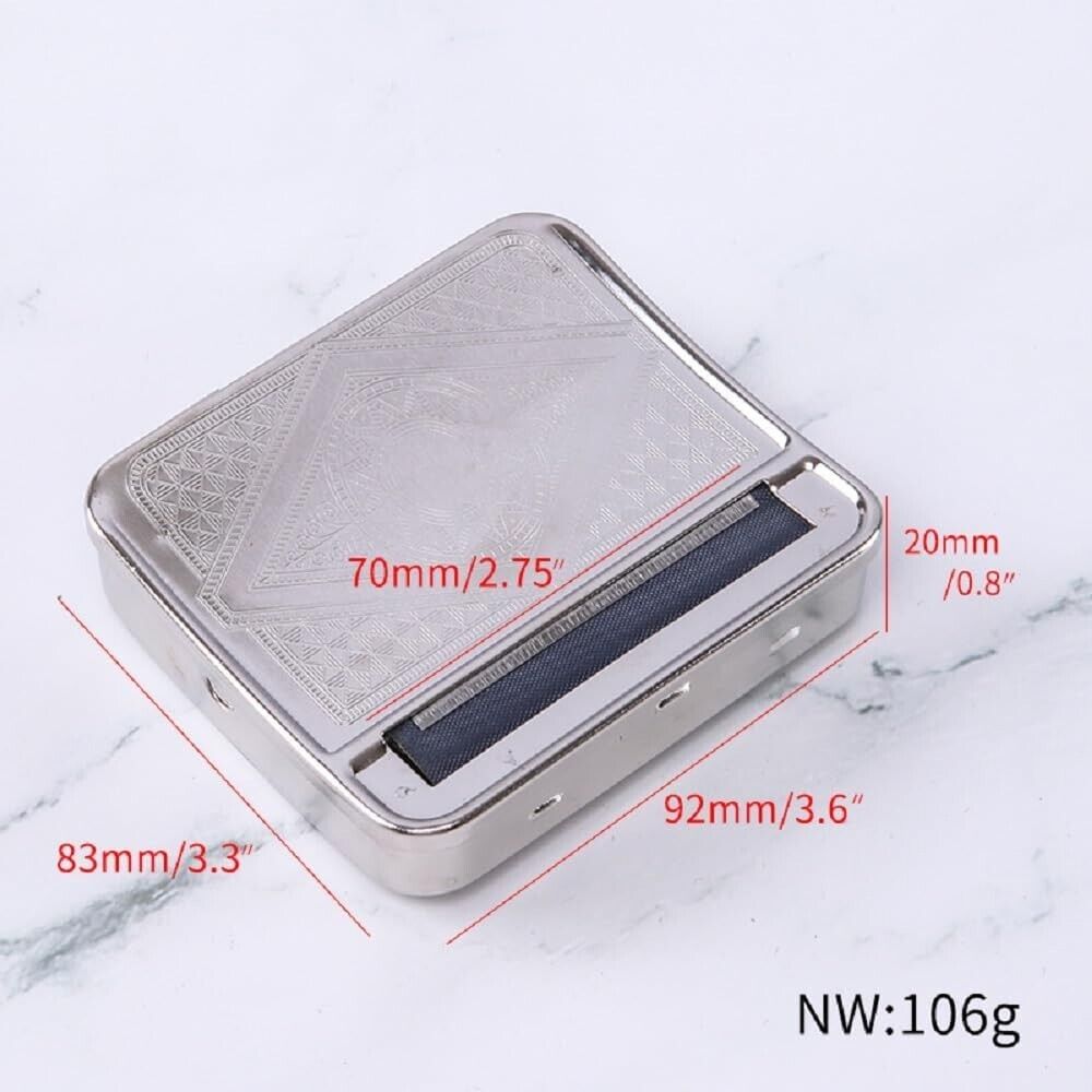 Metal Automatic Cigarette Tobacco Roller Roll Rolling Machine Box Case Maker Tin