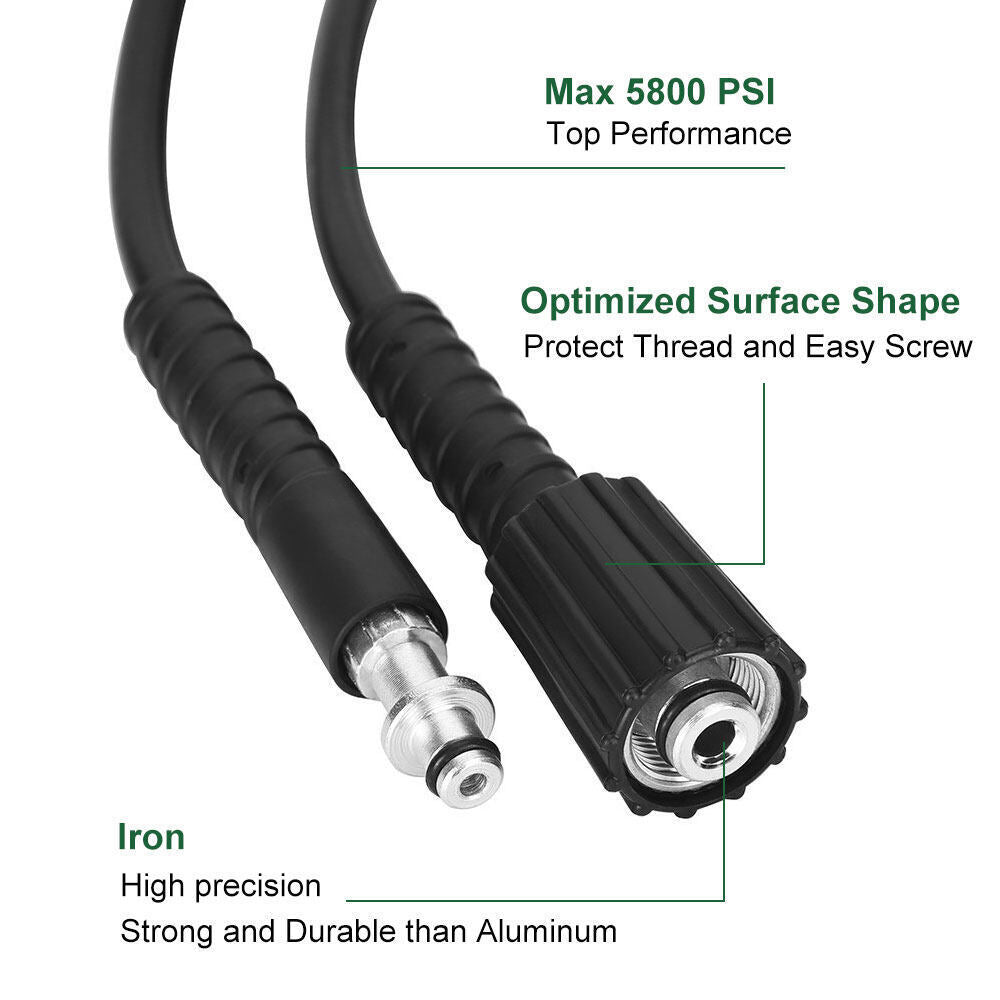 M22 High Pressure Washer Hose 10m Replacement Pipe for Karcher K2-K7 Type A Hose