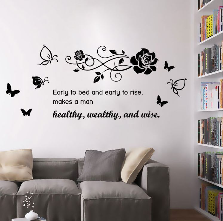 Wall Stickers Removable Early Healthy Home Living Room Bedroom Decal Picture Art