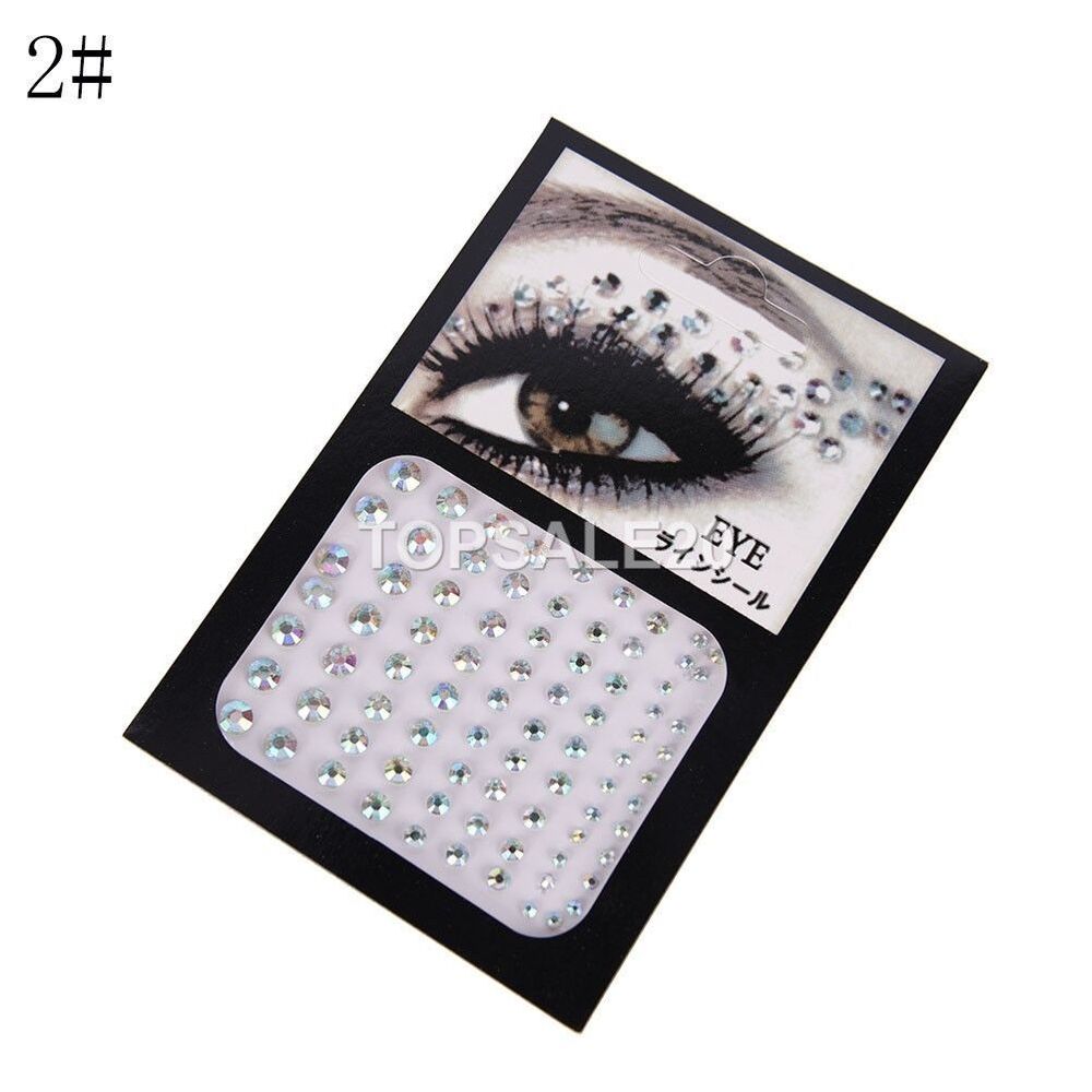 New Eyes Make up Crystal Face Gems Sticker Tattoo Diamond Glitter Stickers