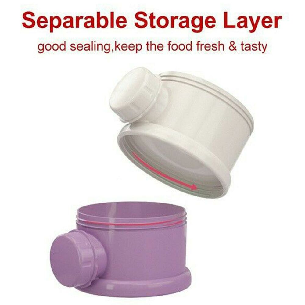 1 x 4 Layers Baby Milk Powder Formula Dispenser Feeding Case Box Food Container