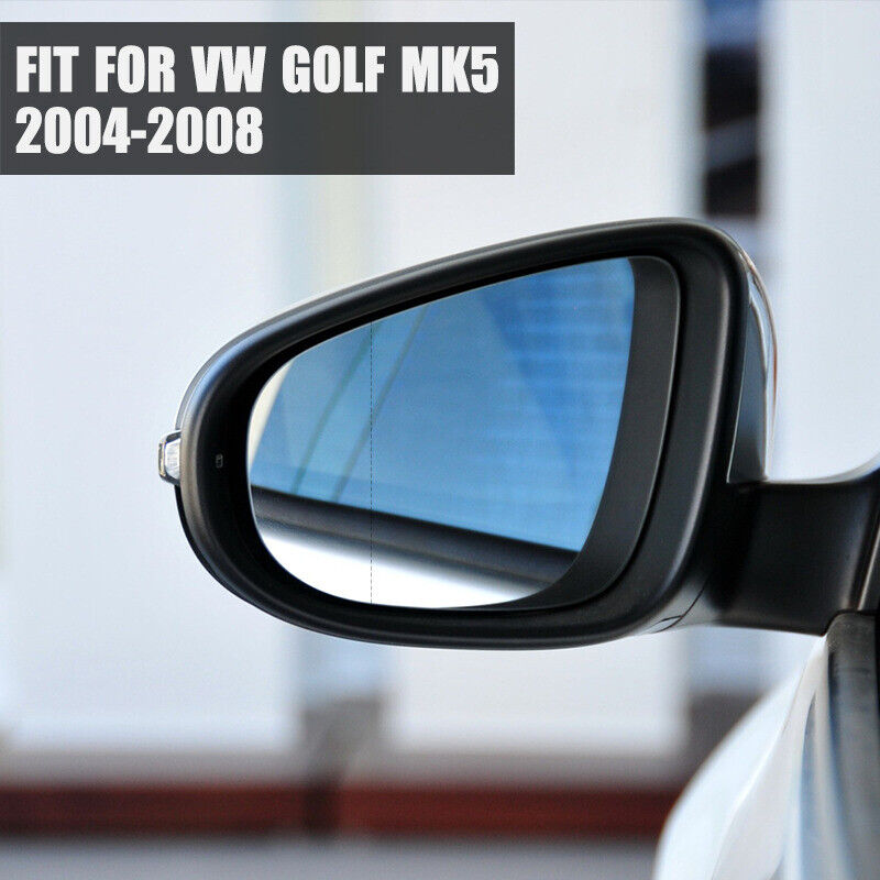 LEFT PASSENGER SIDE MIRROR GLASS FOR VW GOLF MK5 2004-08 WITH HEATED BACK PLATE