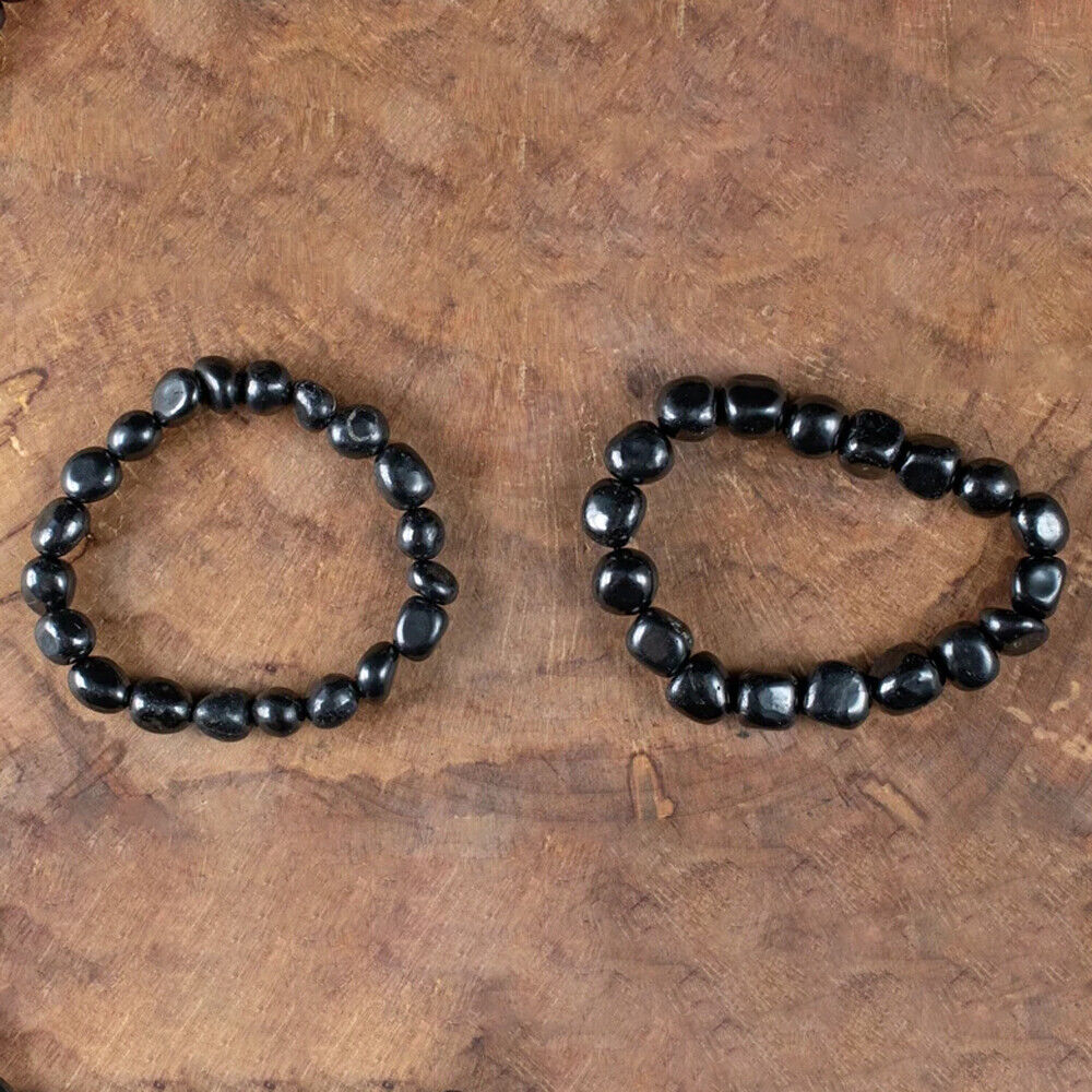 Shungite Bracelet Elite Shungite Bead Bracelet Stretchy Radiation Karelia