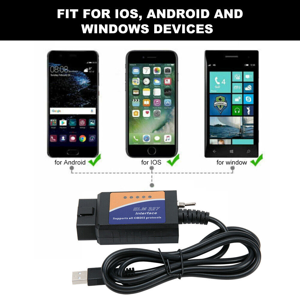 Obd2 Scanner Elm327 Usb Retrofit For Ford Elmconfig Latest Chip Hs-can Forscan