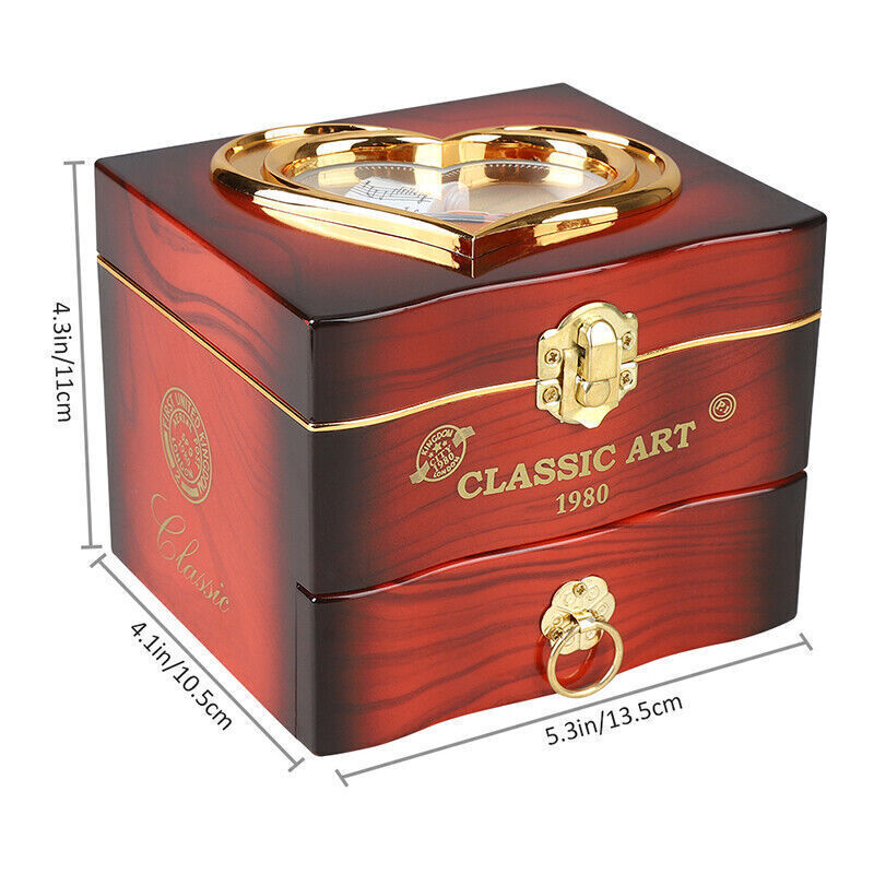 Musical Jewellery Box Rotating Ballerina Dancer Music Box Storage Organizer Gift