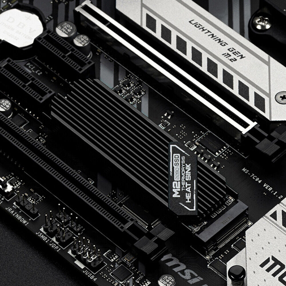 M.2 Solid State Festplatte Kühlkörper Wärmestrahler für PCIE 2280 SSD (Schwarz)