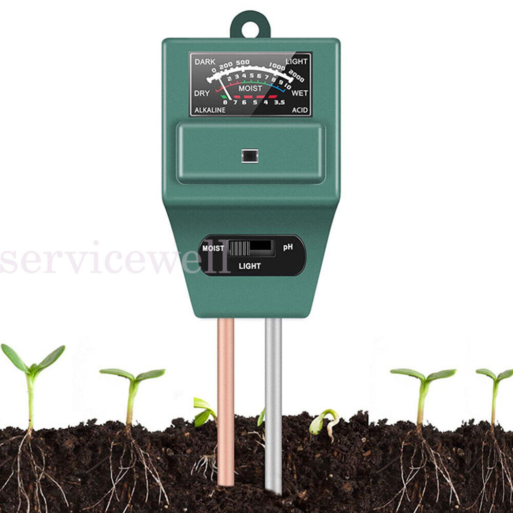 3 in 1 Soil PH Tester Water Moisture Test Meter Kit For Garden Plant Testing