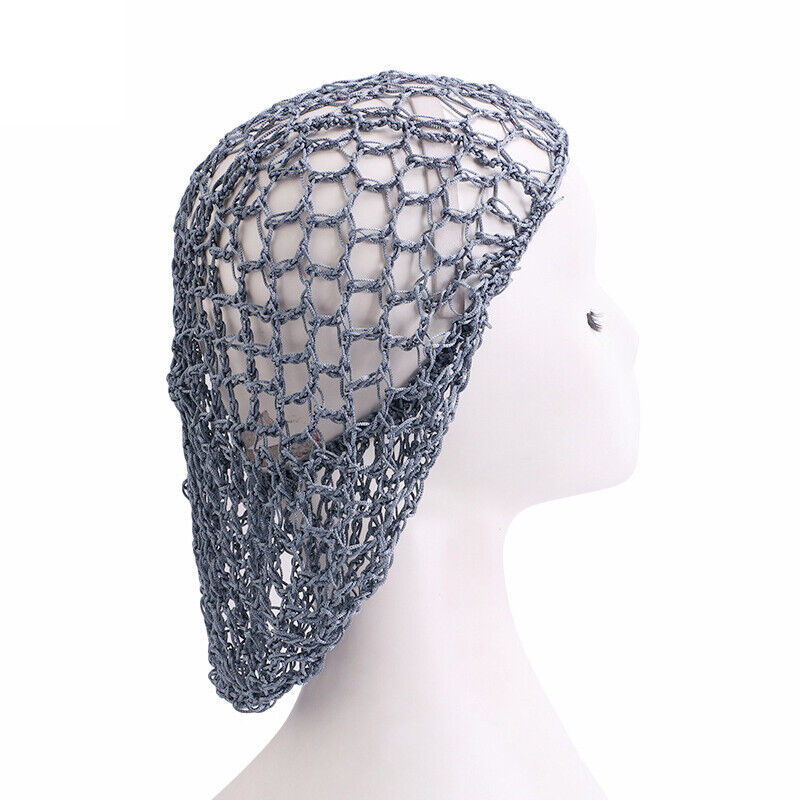 Womens Mesh Hair Net Crochet Cap Solid Hairnet Snood Sleeping Turban Hat Vintage