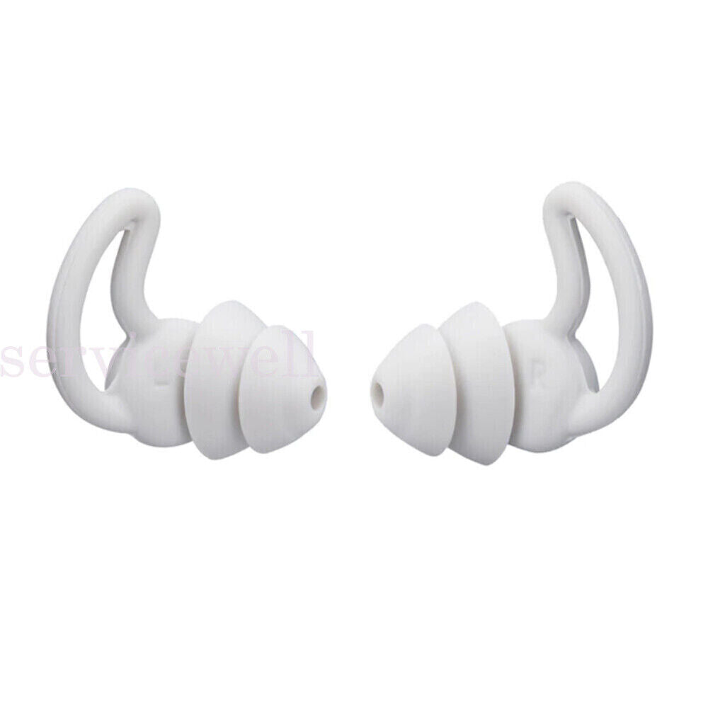 Soft Silicone 2 Layers Rhino Horn Ear Plugs Reusable Sleep Snore Noise Canceling