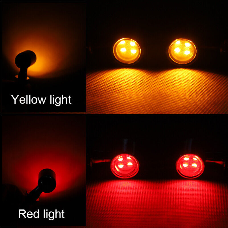 2X LED Motorcycle Indicator Mini Turn Signal Blinker Brake Light Universal Lamp