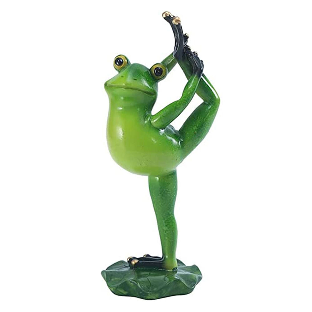 Yoga Frog Figurine Frogs Statue Funny Garden Home Décor Animal Ornament