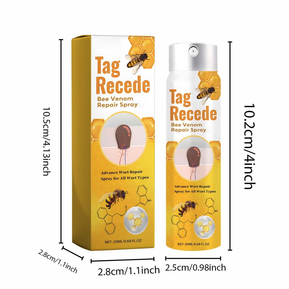 Tag Recede Bee Venom Treatment Spray, Tag Recede, Bee Venom Spray, for All Skin