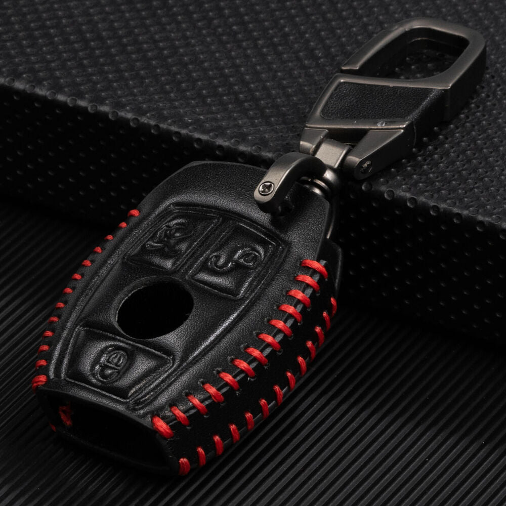 For Mercedes Benz SL GL CL 3-Button Remote Key Fob Cover Case Shell PU Leather