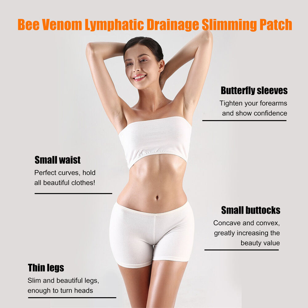 40pcs Bee Venom Lymphatic Drainage Fat Patch Slimming Body Slim Care Patches Women Men