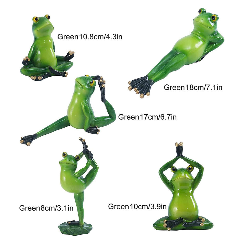 Yoga Frog Figurine Frogs Statue Funny Garden Home Décor Animal Ornament