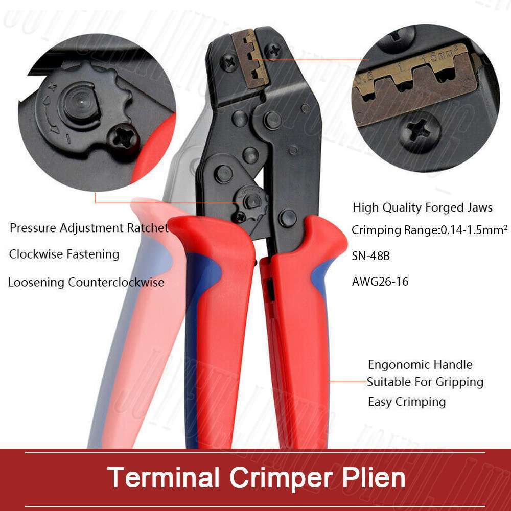 1 set SN-48B Ratchet Crimping Tool Insulation Electrical Terminal Crimper Plier 1-6Pin