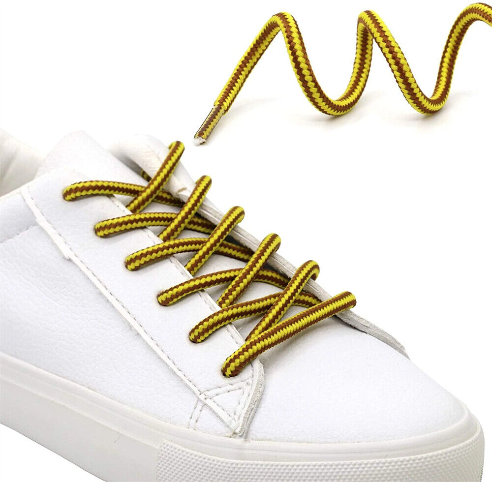 TWO TONE Bootlaces Shoelaces Sneakers Hiking Casual Shoes Work Boot Laces Cotton