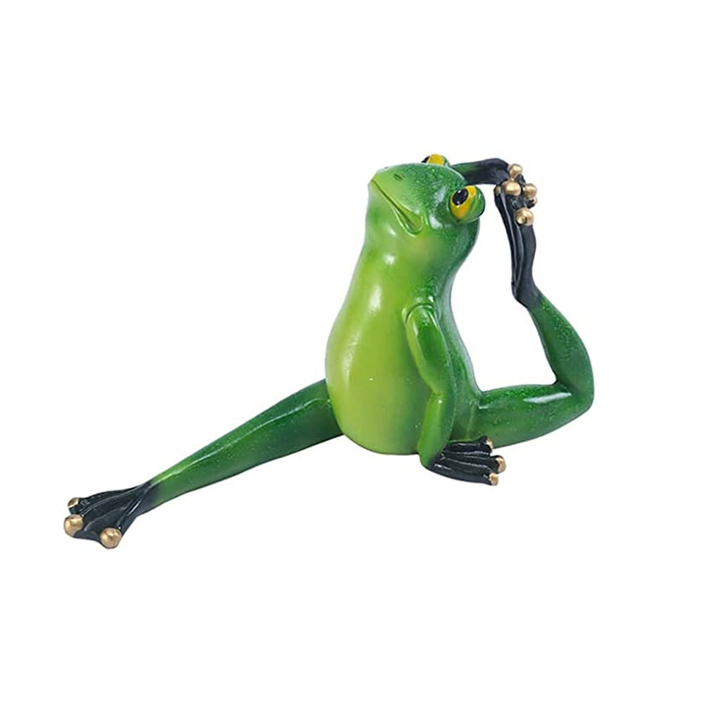 Yoga Frog Figurine Frogs Statue Funny Garden Home Décor Animal Ornament