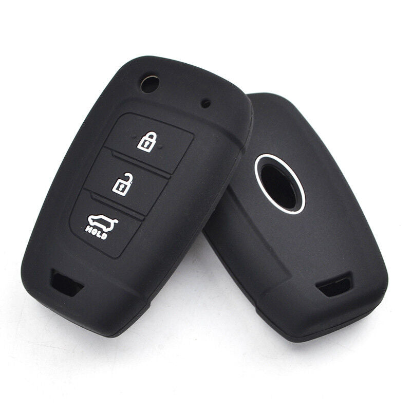 XUKEY Silicone Car Key Cover Case Remote Fob For Hyundai I30 Solaris 、Verna kona