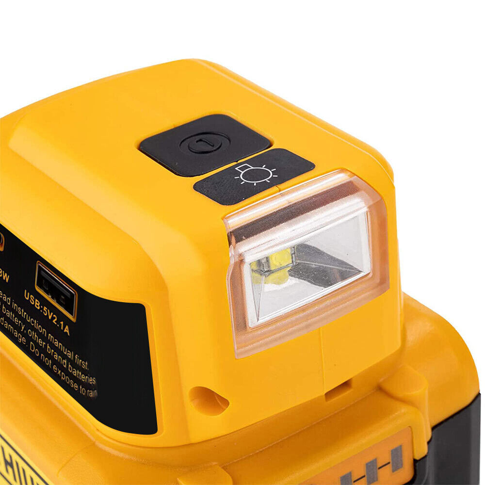 USB TypeCAdapter for DEWALT 14.4V to 20V MAX XR Lithium Battery LED Work Light