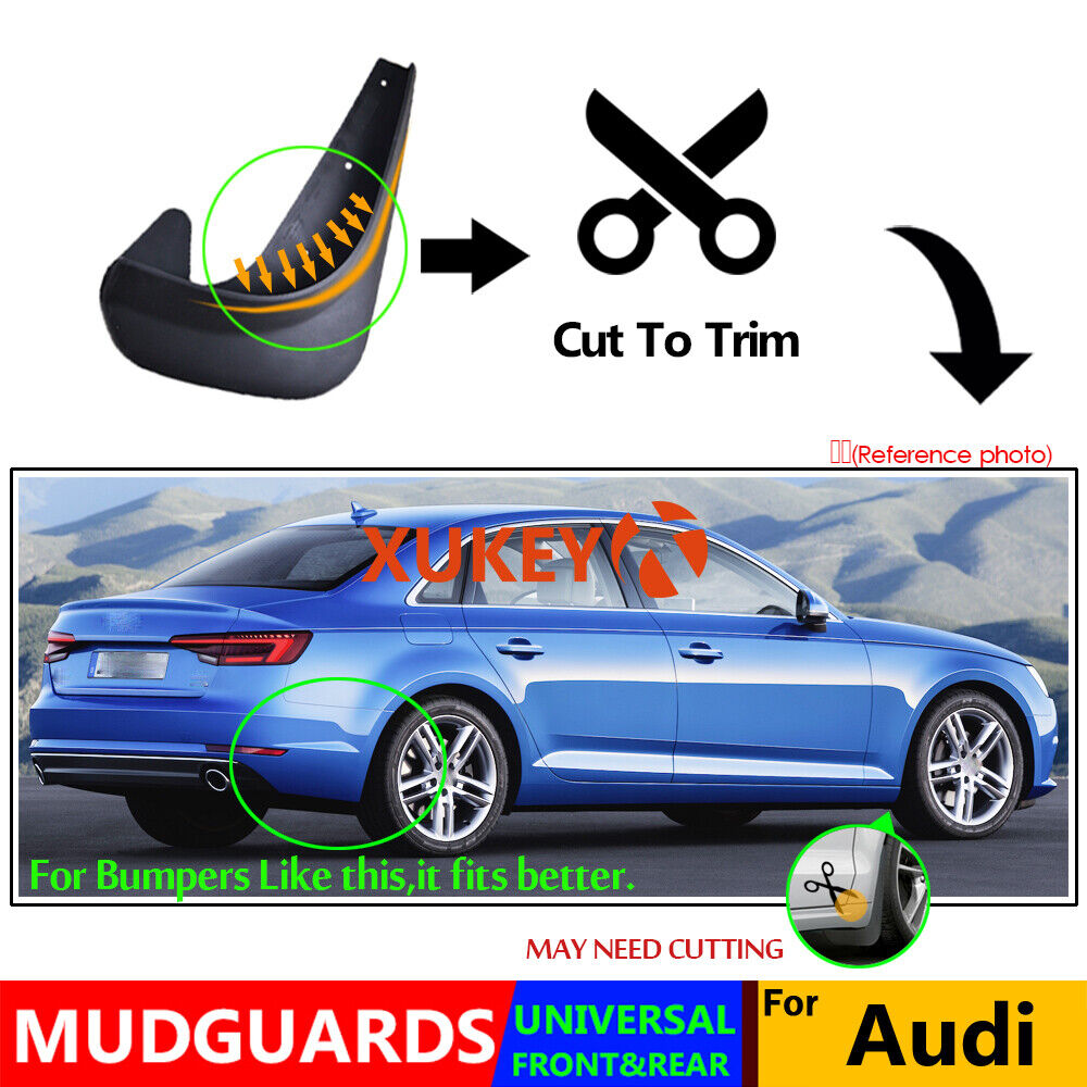 4pcs For Audi A3/ A4 A5 A7 Front Rear Mudguard Mud Flaps Mudflaps Splash Guard Fender