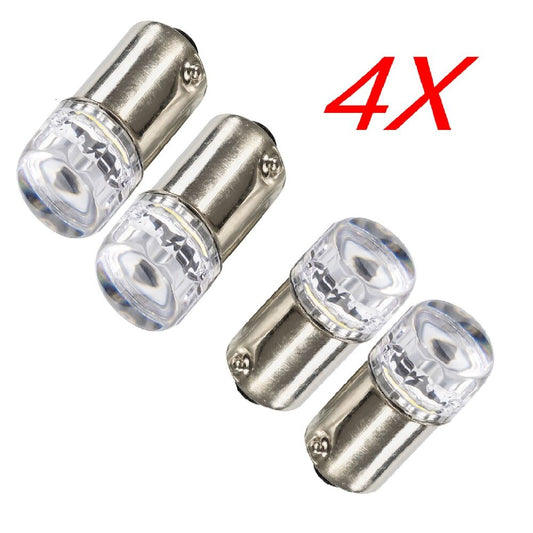 4X BA9S BAYONET WHITE LED LIGHT BULB 2SMD 2835 PARKER CAR GLOBE INTERIOR LED 12V