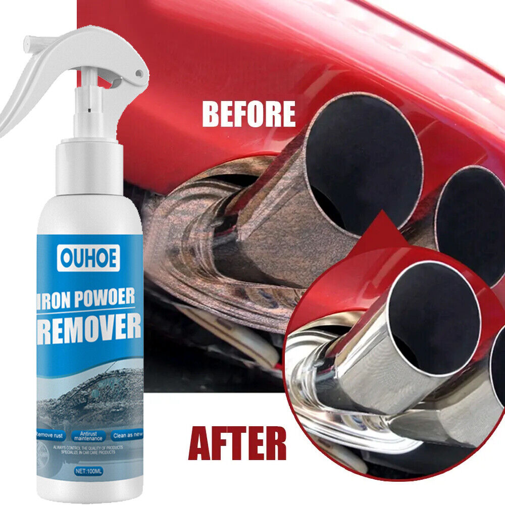 OUHOE Iron Powder Remover Car Rust Removal Spray RustOut Instant Remover Spray